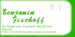 benjamin fischoff business card